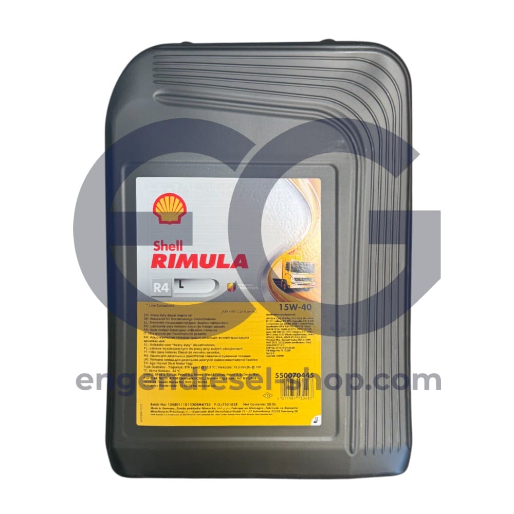 R4L - SHELL RIMULA 15W-40 OIL - 20 LITRES - En-Gen Diesel Products